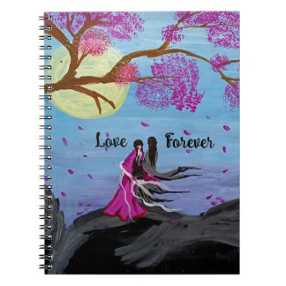 Cuaderno Eternal love under cherry blossom spiral notebook