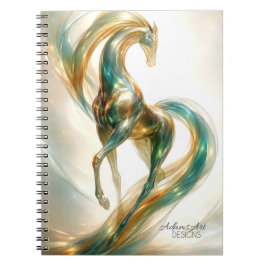 Cuaderno Ethereal Glass Horse Flow – Fantasy Abstract