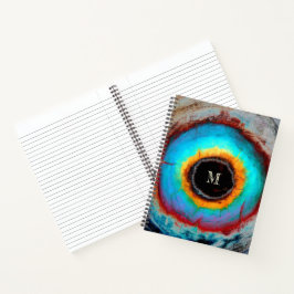Cuaderno Ethereal Ojo Cósmico Monograma vibrante Resumen Ar