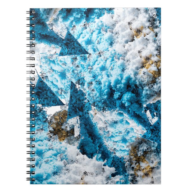 Cuaderno Ethereal Velocity: Geometric Cloud & Arrow Fusion (Frente)