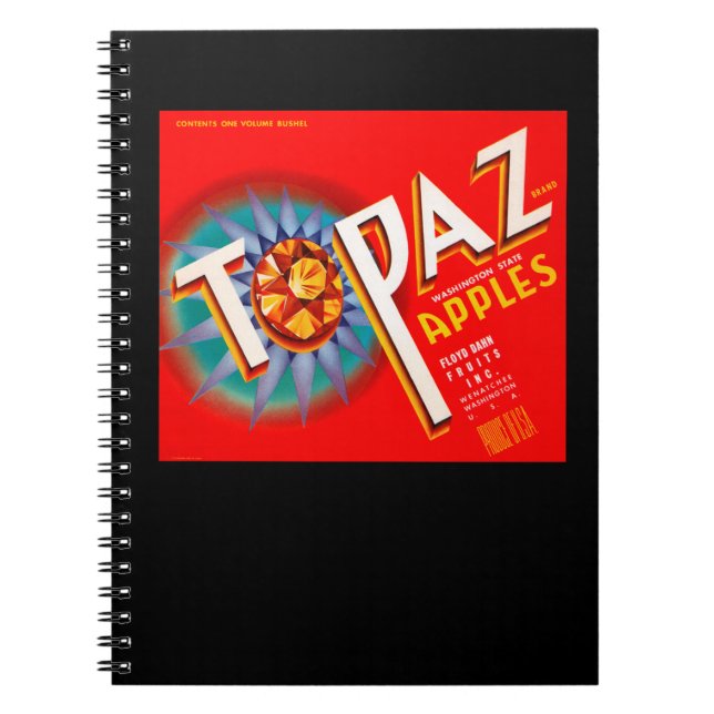 Cuaderno Etiqueta de Apple de Topaz (Frente)