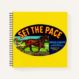 Cuaderno Etiqueta de caja de verduras Set the Pace de los a