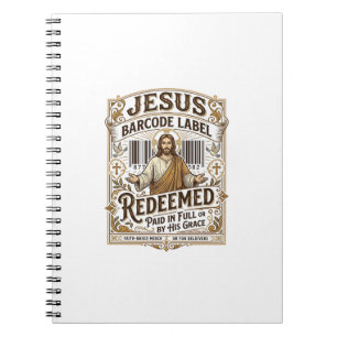Cuaderno Etiqueta de código de barras de Jesús Redimido Jes