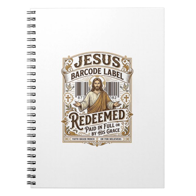 Cuaderno Etiqueta de código de barras de Jesús Redimido Jes (Frente)