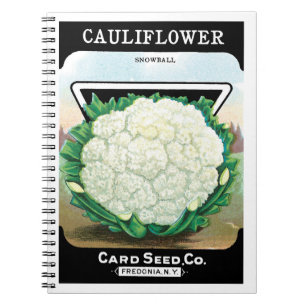 Cuaderno Etiqueta de envase de semilla vintage, Vegetales d