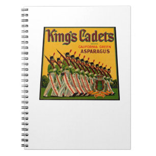 Cuaderno Etiqueta de espárragos para cadetes de rey