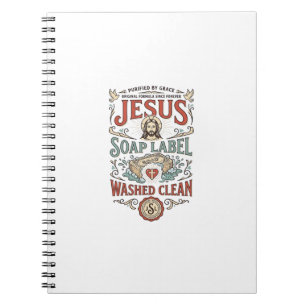 Cuaderno Etiqueta de Jabón de Jesús Lavado Limpio Jabón de 