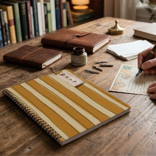 Cuaderno Etiqueta de marcador de inicial personalizada con