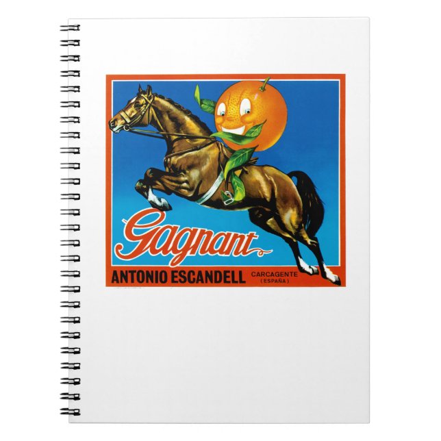 Cuaderno Etiqueta de Naranja Gagnant (Frente)