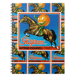 Cuaderno Etiqueta de Naranja Gagnant
