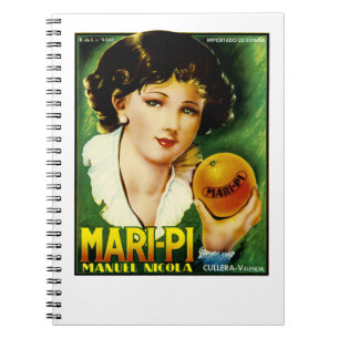 Cuaderno Etiqueta de Naranja Mari Pi