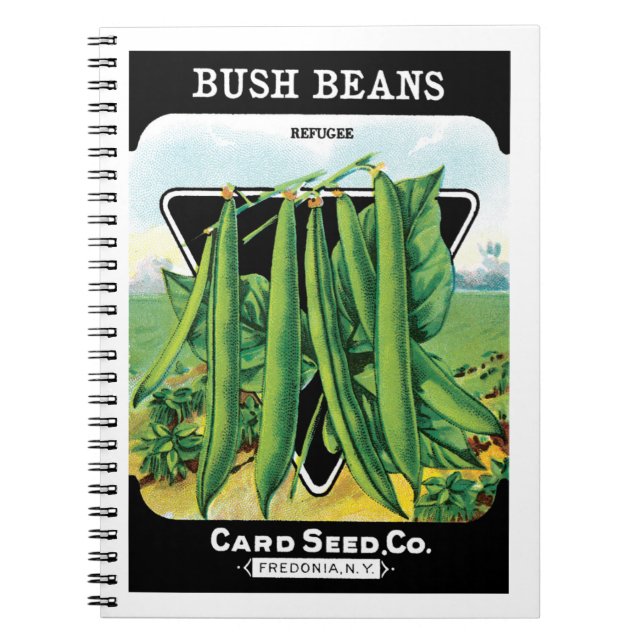 Cuaderno Etiqueta de paquete de semillas de cosecha de vint (Frente)