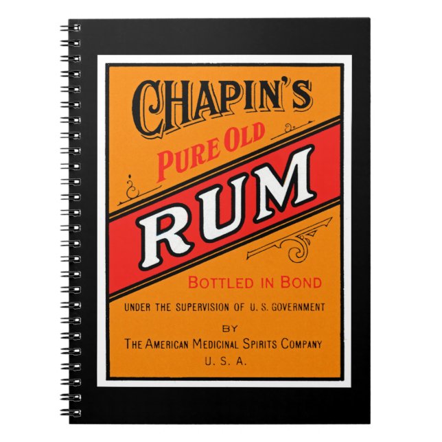 Cuaderno Etiqueta Pure Old Rum (Frente)