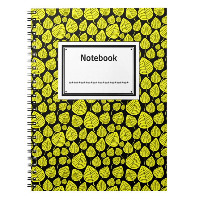Cuaderno Etiquetado - Amarillo sobre negro (Frente)