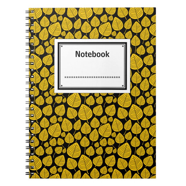 Cuaderno Etiquetado - Ámbar en negro (Frente)