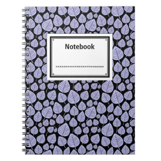 Cuaderno Etiquetado - Azul polvo sobre negro