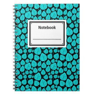 Cuaderno Etiquetado: cian sobre negro