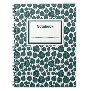 Cuaderno Etiquetado - Dark Moss Green sobre el blanco