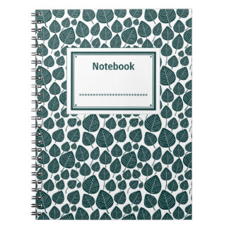 Cuaderno Etiquetado - Dark Moss Green sobre el blanco