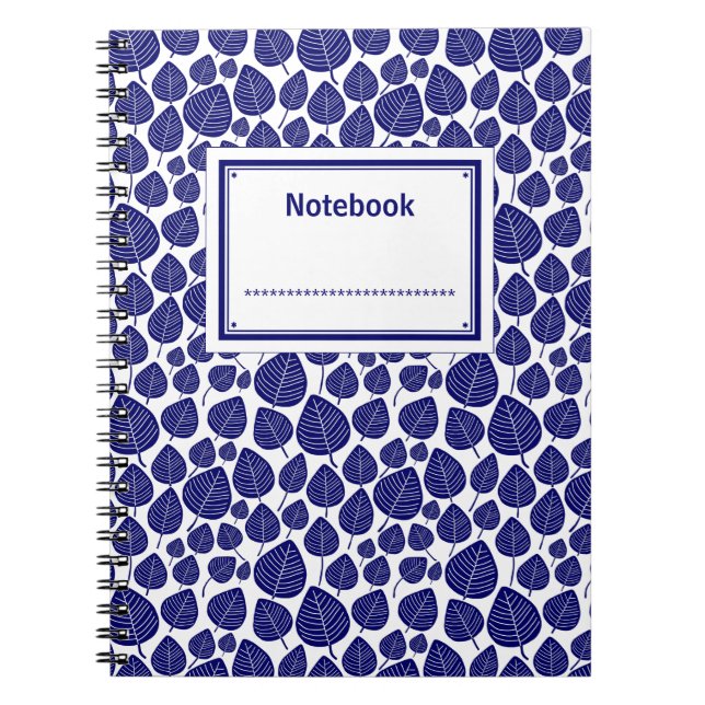 Cuaderno Etiquetado - Marina Profunda en blanco (Frente)