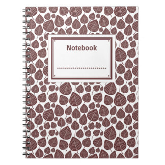 Cuaderno Etiquetado - Marrón oscuro y blanco