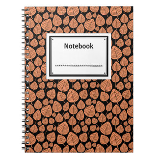 Cuaderno Etiquetado - Peach on Black