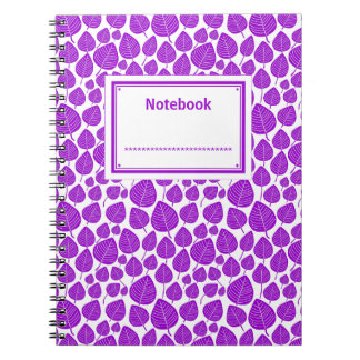 Cuaderno Etiquetado - Púrpura en blanco