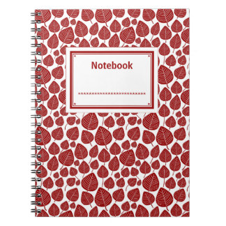 Cuaderno Etiquetado - Rojo rubí sobre blanco