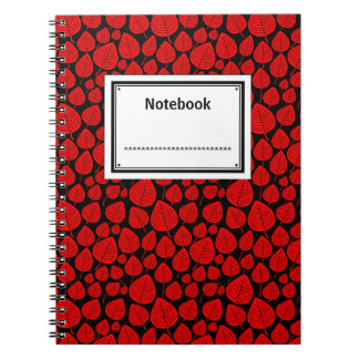 Cuaderno Etiquetado - Rojo sobre negro