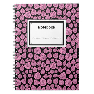 Cuaderno Etiquetado - Rosa en negro