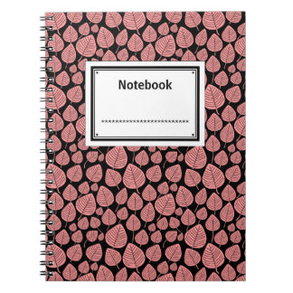 Cuaderno Etiquetado - Rosa suave en negro