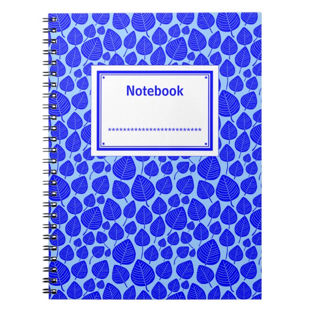 Cuaderno Etiquetado - Sombras de azul (Frente)