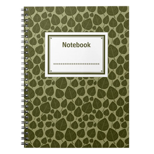 Cuaderno Etiquetado - Tonos de oliva (Frente)