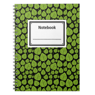 Cuaderno Etiquetado - Verde marciano sobre negro