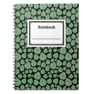 Cuaderno Etiquetado - Verde oscuro sobre negro