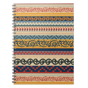 Cuaderno Etnia geométrica: fondo ornamento sin costura.