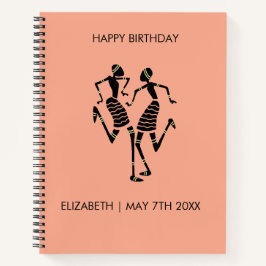 Cuaderno Étnica, arte africano, baile de carnaval