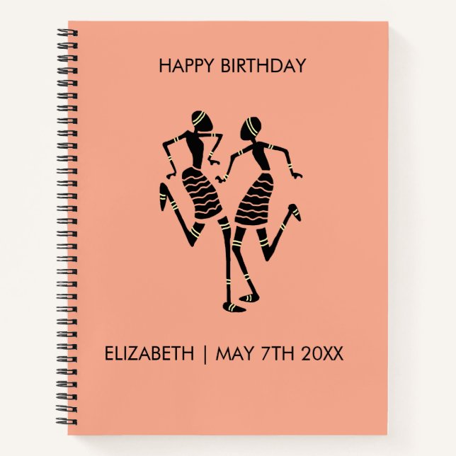 Cuaderno Étnica, arte africano, baile de carnaval (Anverso)