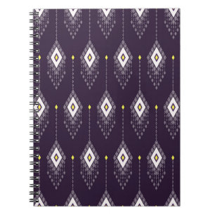 Cuaderno Étnica con forma geométrica hombus sin costura