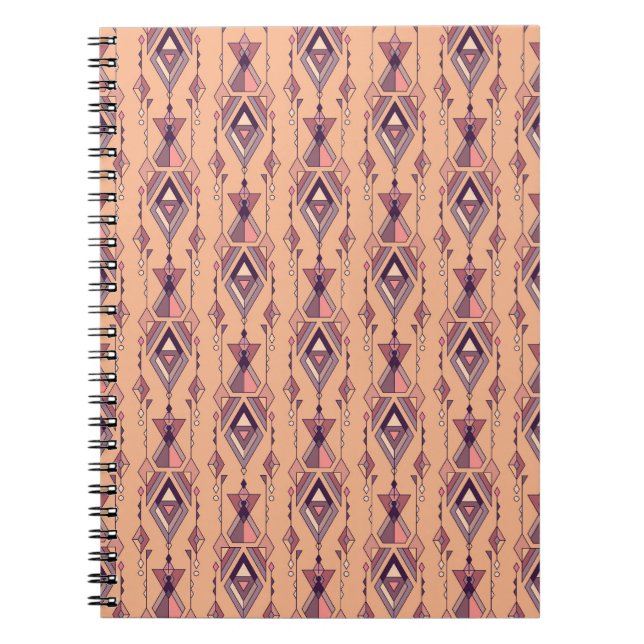 Cuaderno Étnica tribal: Vintage mexicano sin mar azteca (Frente)