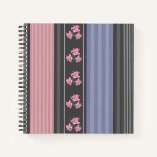 Cuaderno étnico, a rayas, retorcido