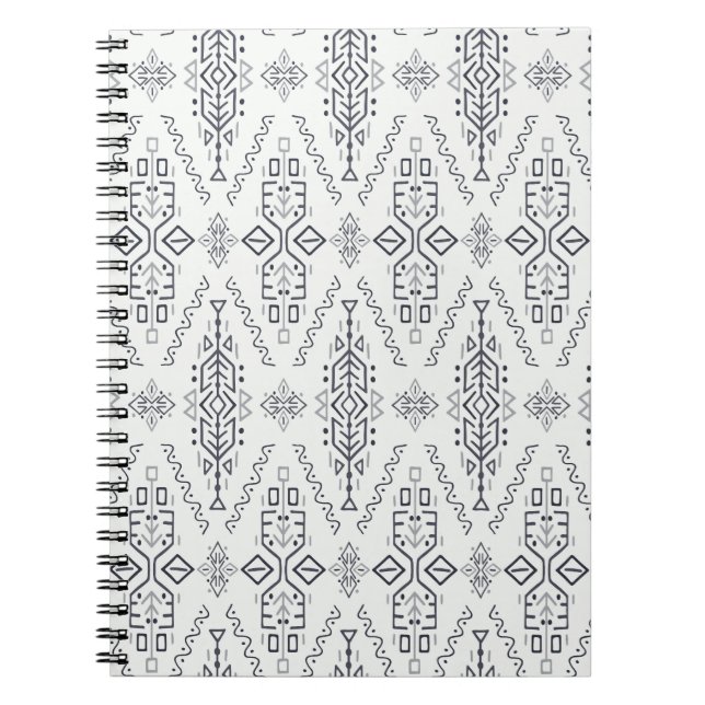 Cuaderno Étnico Boho: De moda, desprovisto de la mano. (Frente)