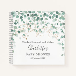Cuaderno Eucalyptus Foliage Gold deja Baby Shower