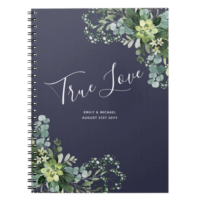 Cuaderno Eucalyptus Greenery Boda Foliage Babys Breath (Frente)