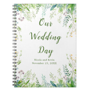 Cuaderno Eucalyptus Greenery deja al planificador de bodas
