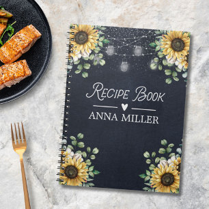 Cuaderno Eucalyptus Sunflower Light Black Recipe