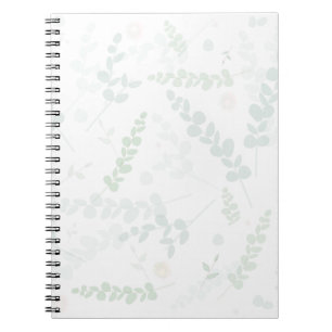 Cuaderno Eucalyptus y Rubor Floral Sutil Botánico
