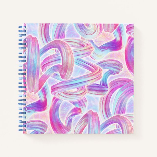 Cuaderno eurobeat holorave - rosa y azul: (Anverso)