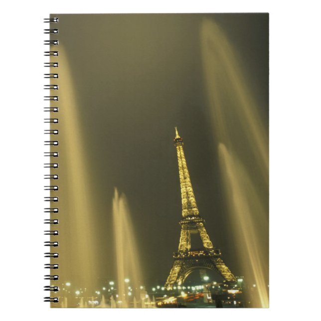 Cuaderno Europa, Francia, París, Torre Eiffel, noche (Frente)