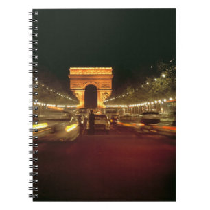 Cuaderno Europa, Francia, París. Tráfico nocturno apresurad